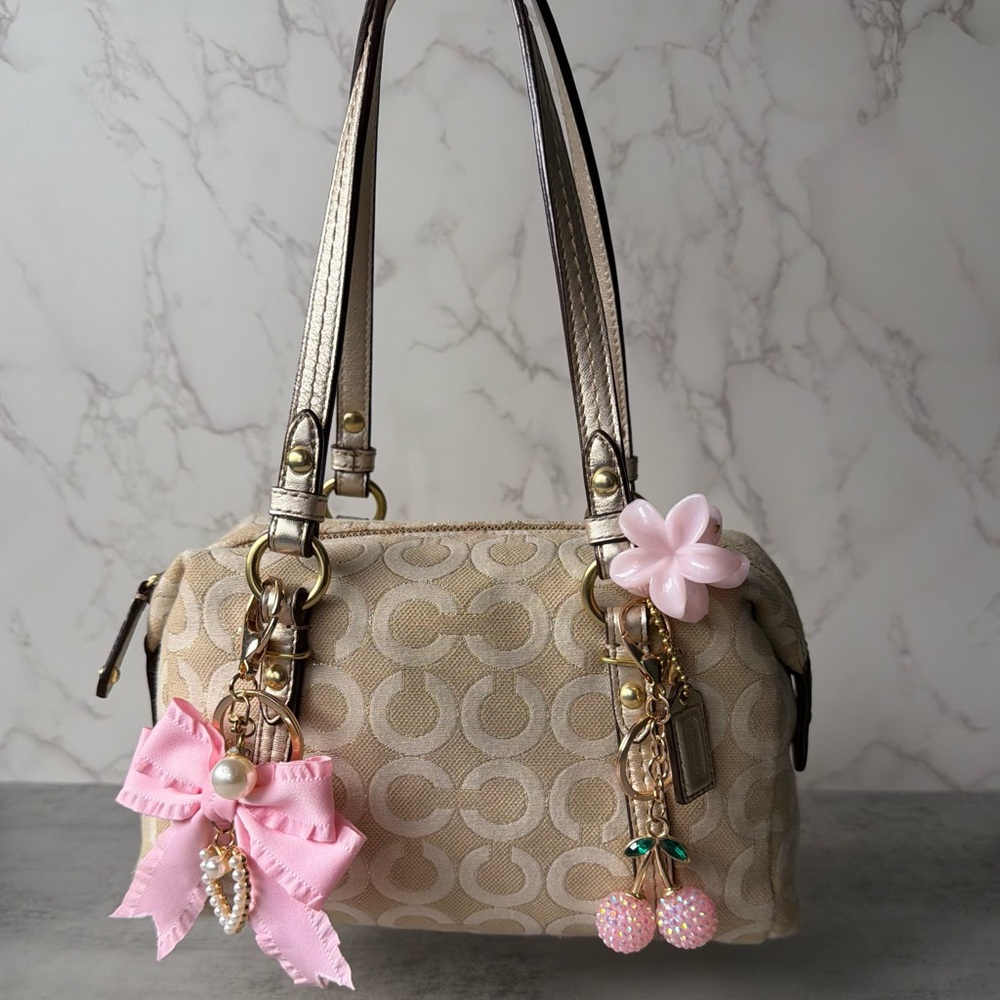 Gold &’ Yellow Lurex Coach Juliet Shoulder Bag